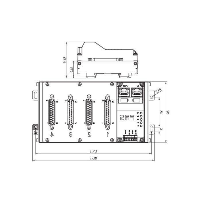 EtherCAT protocol, 64DI/DO adaptive, PNP, D-Sub interface, RJ45 network port, IP20 remote module, 009E94