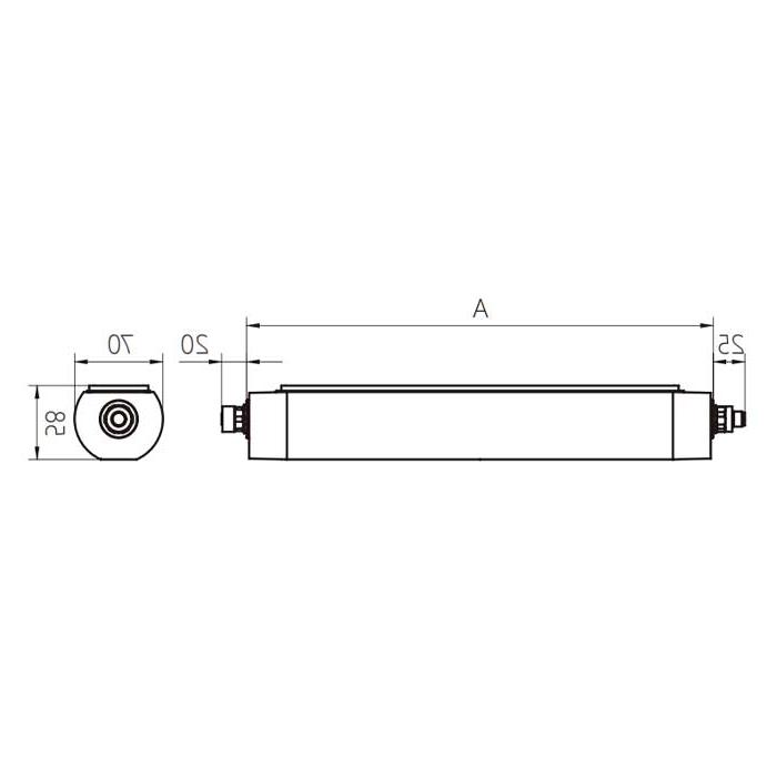 Power 26W, size A= 1070mm x 70mm, MQAL-42-LWN, A70371